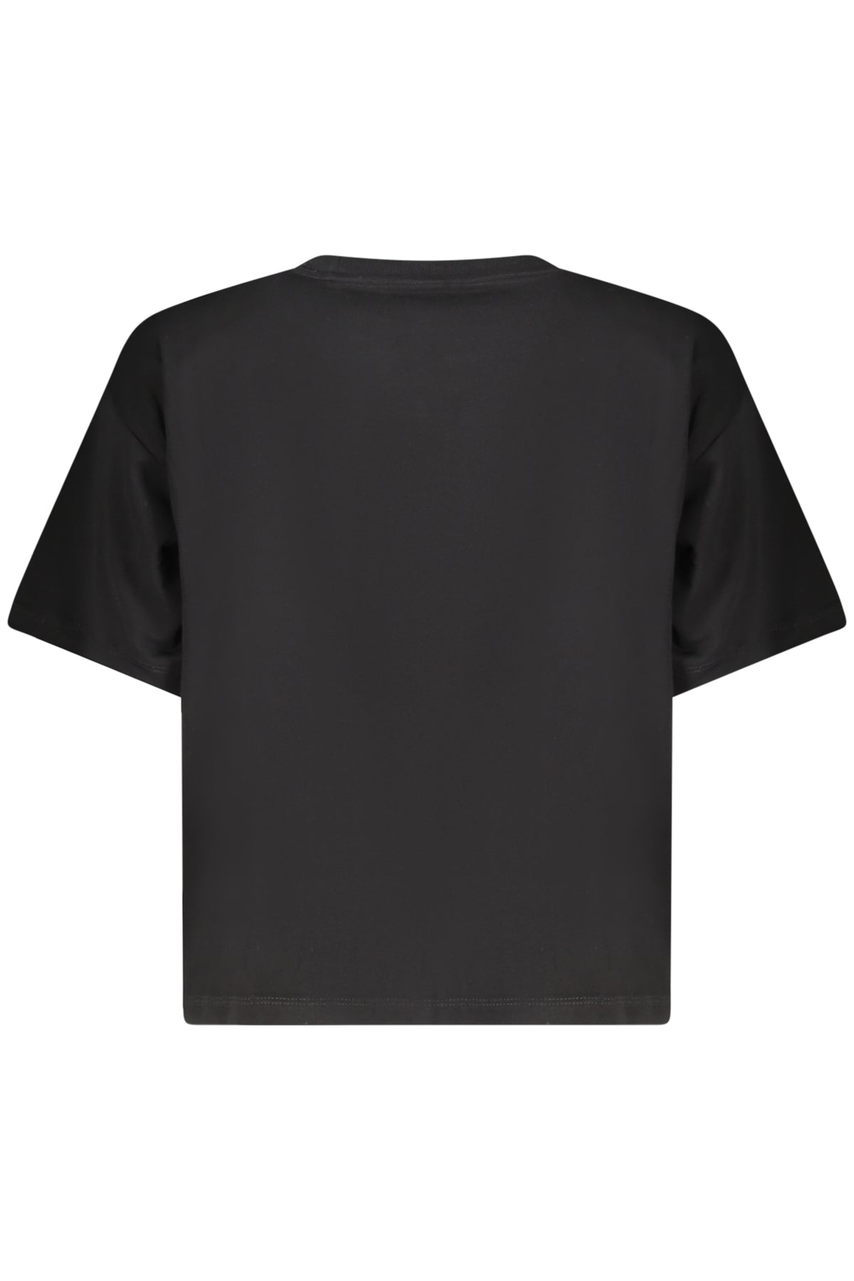 GUESS JEANS T-SHIRT MANICHE CORTE DONNA NERO