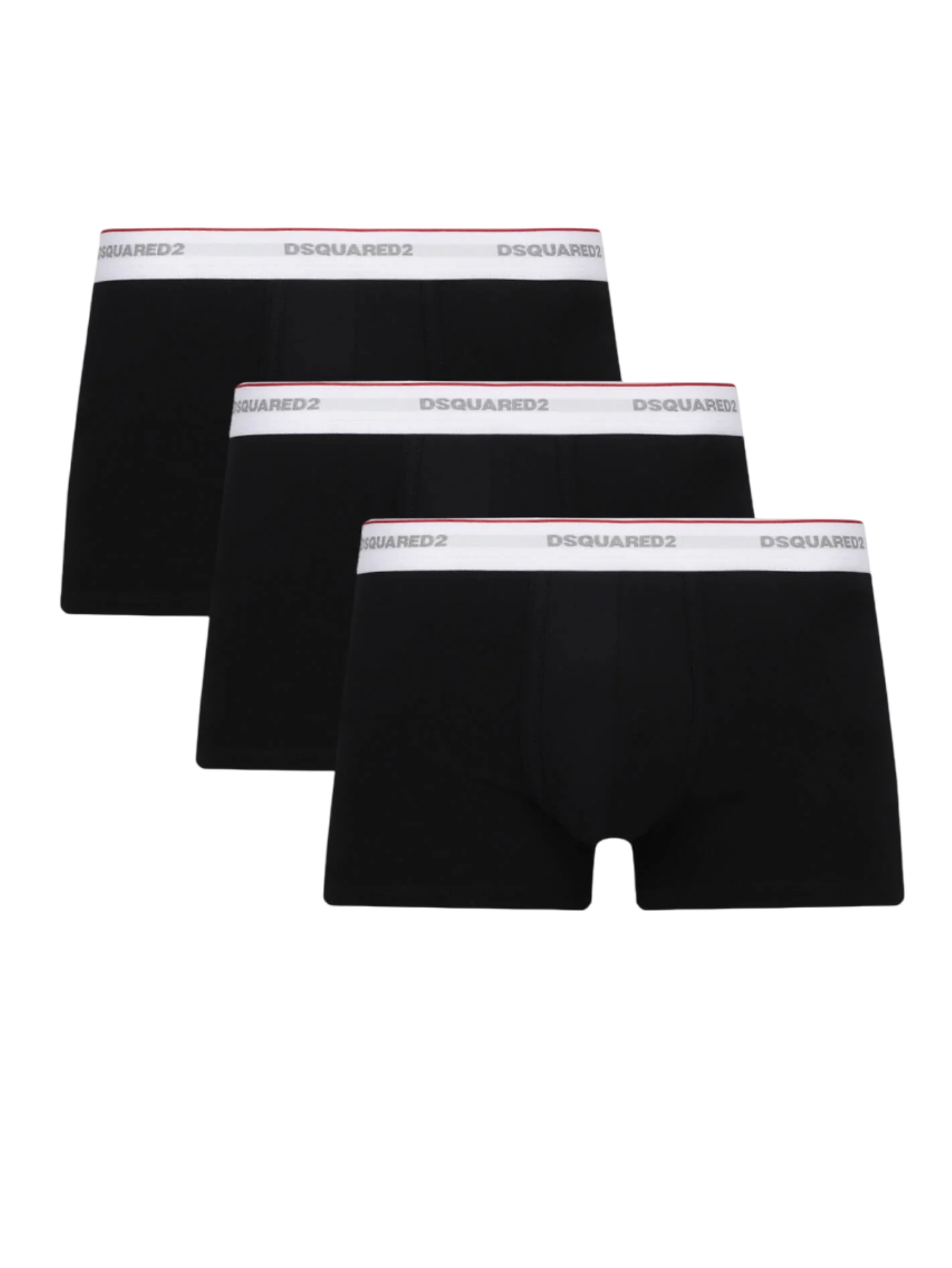 Dsquared2 set 3 boxer con fascia logata nero