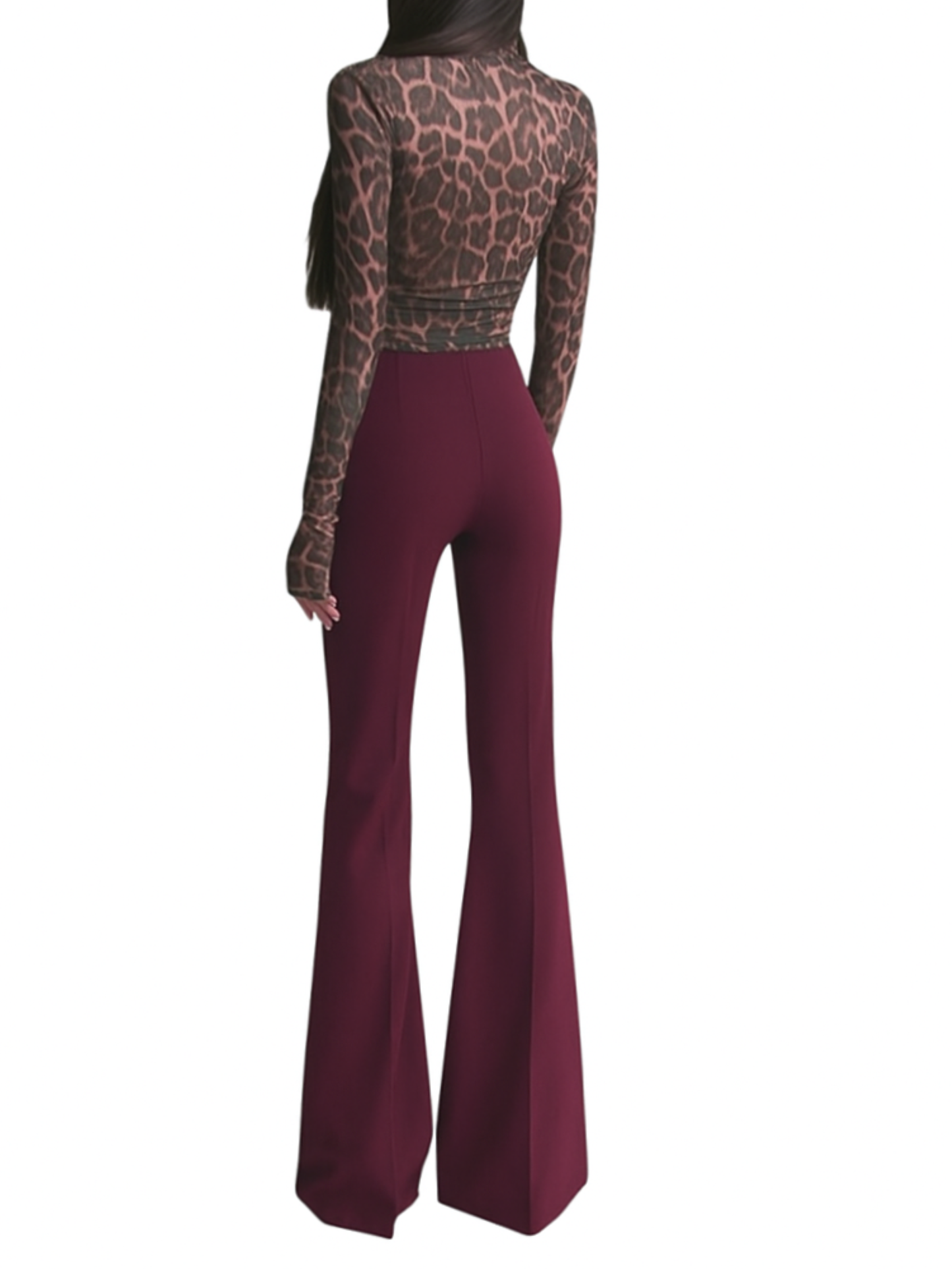 Aniye By pantaloni a zampa Sienna bordeaux