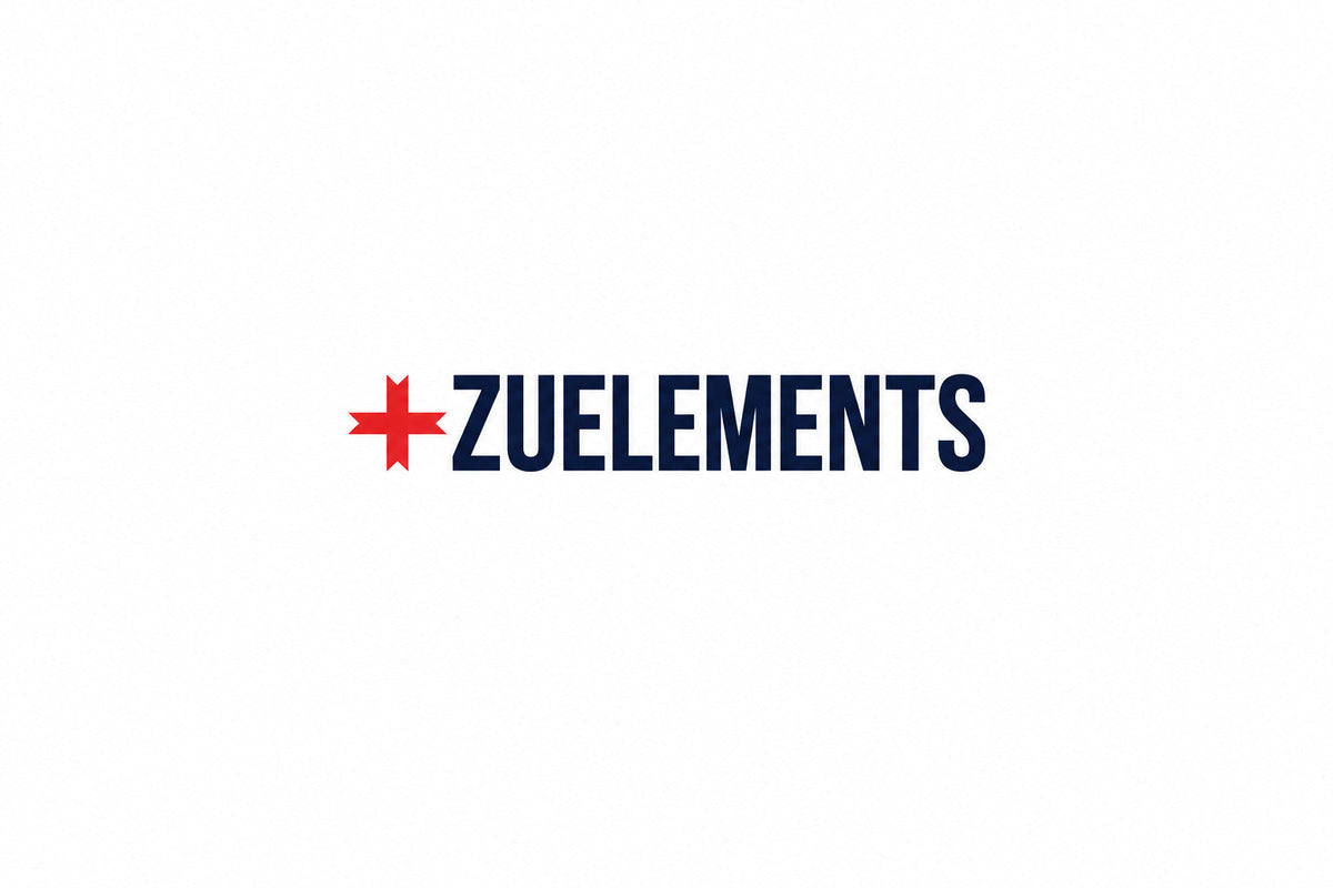 a logo with a red cross
