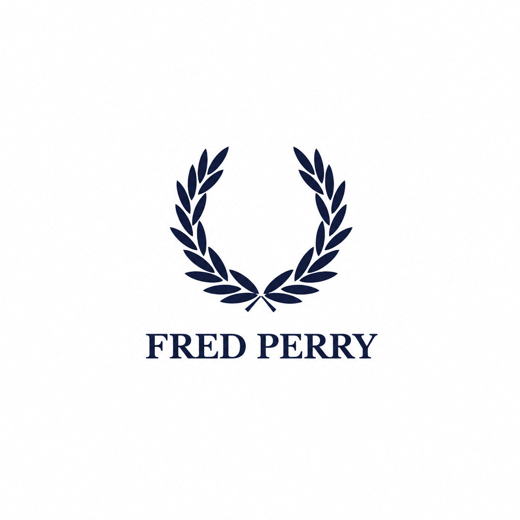 a logo with a laurel wreath