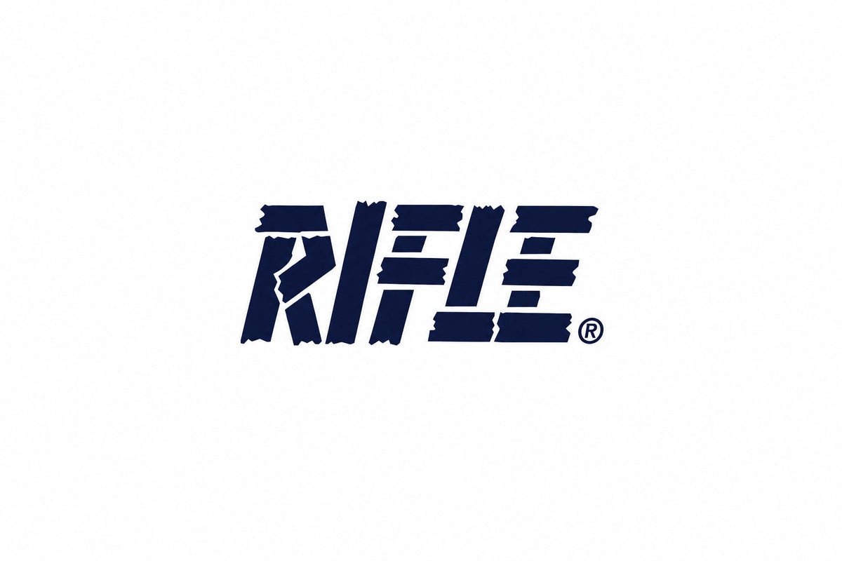 a logo of a rifle