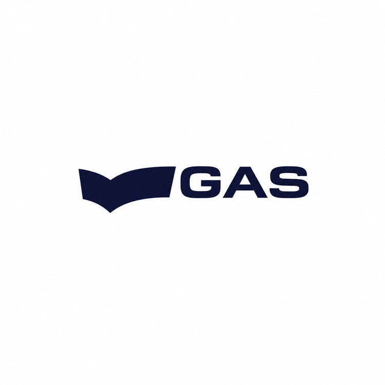 a blue logo with white text