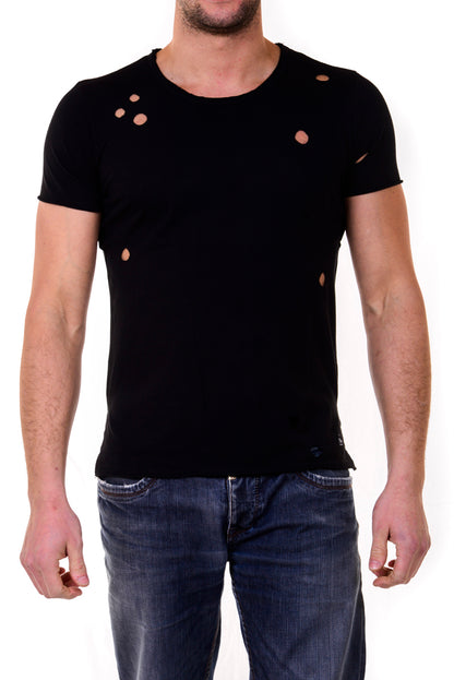 Maglietta nera manica corta elegante I'M C COUTURE - mem39