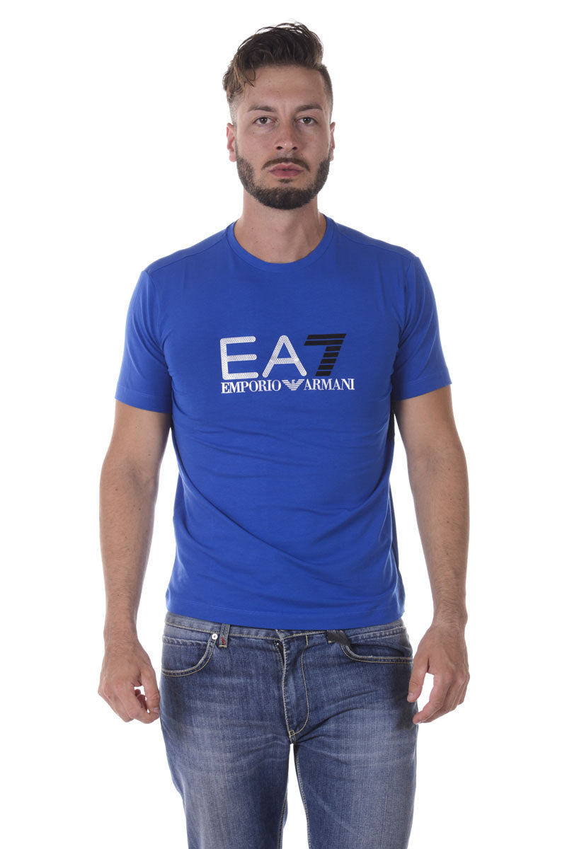 Maglietta Blu Chiaro Manica Corta Emporio Armani EA7 - mem39