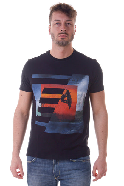 T-shirt Emporio Armani EA7 Blu Cotone XXL - mem39