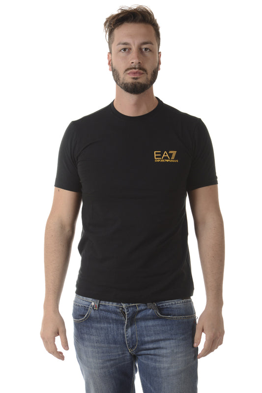 Maglietta Nero Cotone Elastan EA7 - mem39
