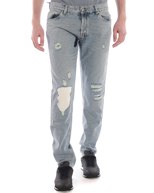 Jeans Regular Fit in Denim Cotone Daniele Alessandrini