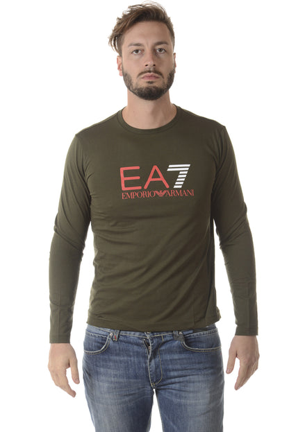 Maglietta EA7 Verde Militare XL con Maniche Lunghe