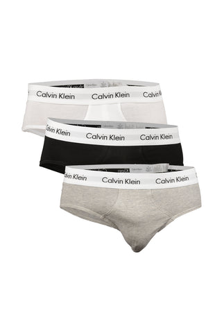 Set 3 Slip Calvin Klein in Cotone Stretch - Nero, Grigio, Bianco