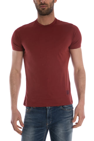 Maglietta Armani Jeans AJ Rosso in Cotone con Logo - Stile Casual ed Elegante