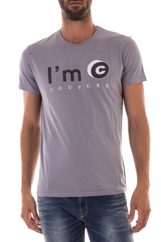 Maglietta Grigia I'M C COUTURE con Logo Distintivo - mem39