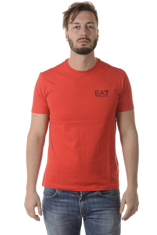 T-shirt Emporio Armani EA7 Rosso con Logo EA7