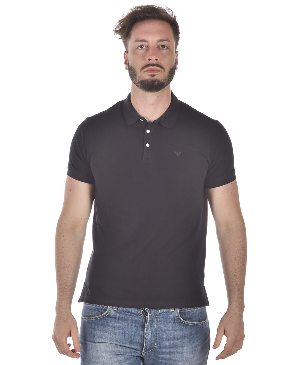 Polo Emporio Armani Nero Cotone M