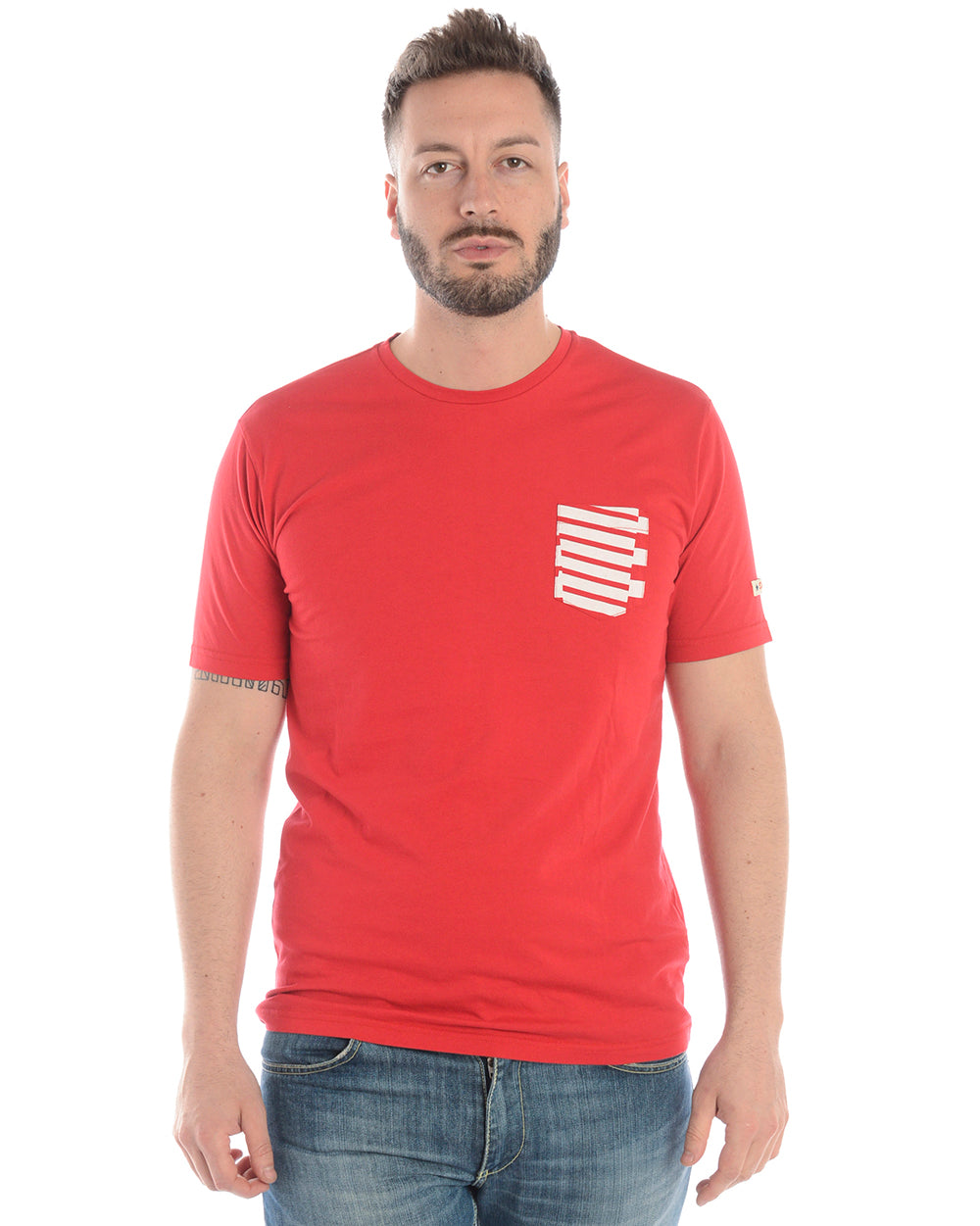 Maglia T-shirt Daniele Alessandrini XL Rosso in Cotone - Stile e Comfort Senza Tempo