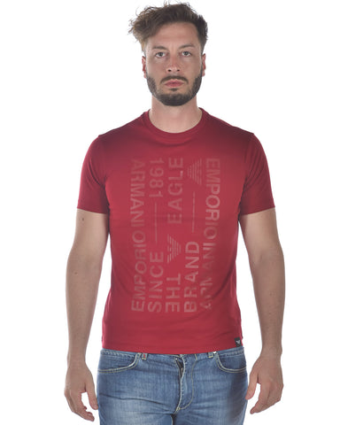 Maglietta Emporio Armani XL Rosso in Cotone