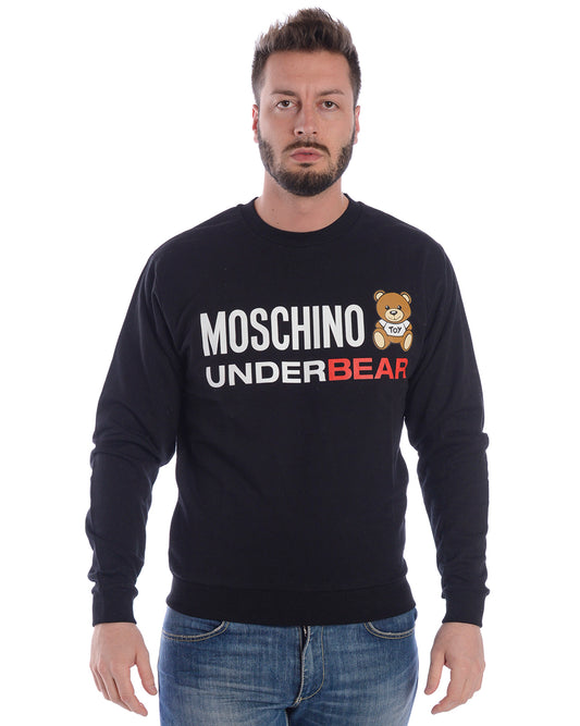 Moschino Underwear Felpa Nero Cotton.