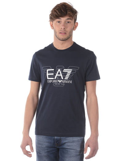 Maglietta EA7 Blu Scuro in Cotone - mem39