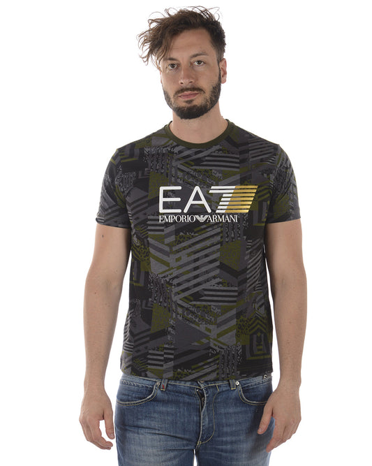 Maglietta con Logo Verde EA7 Emporio Armani - mem39