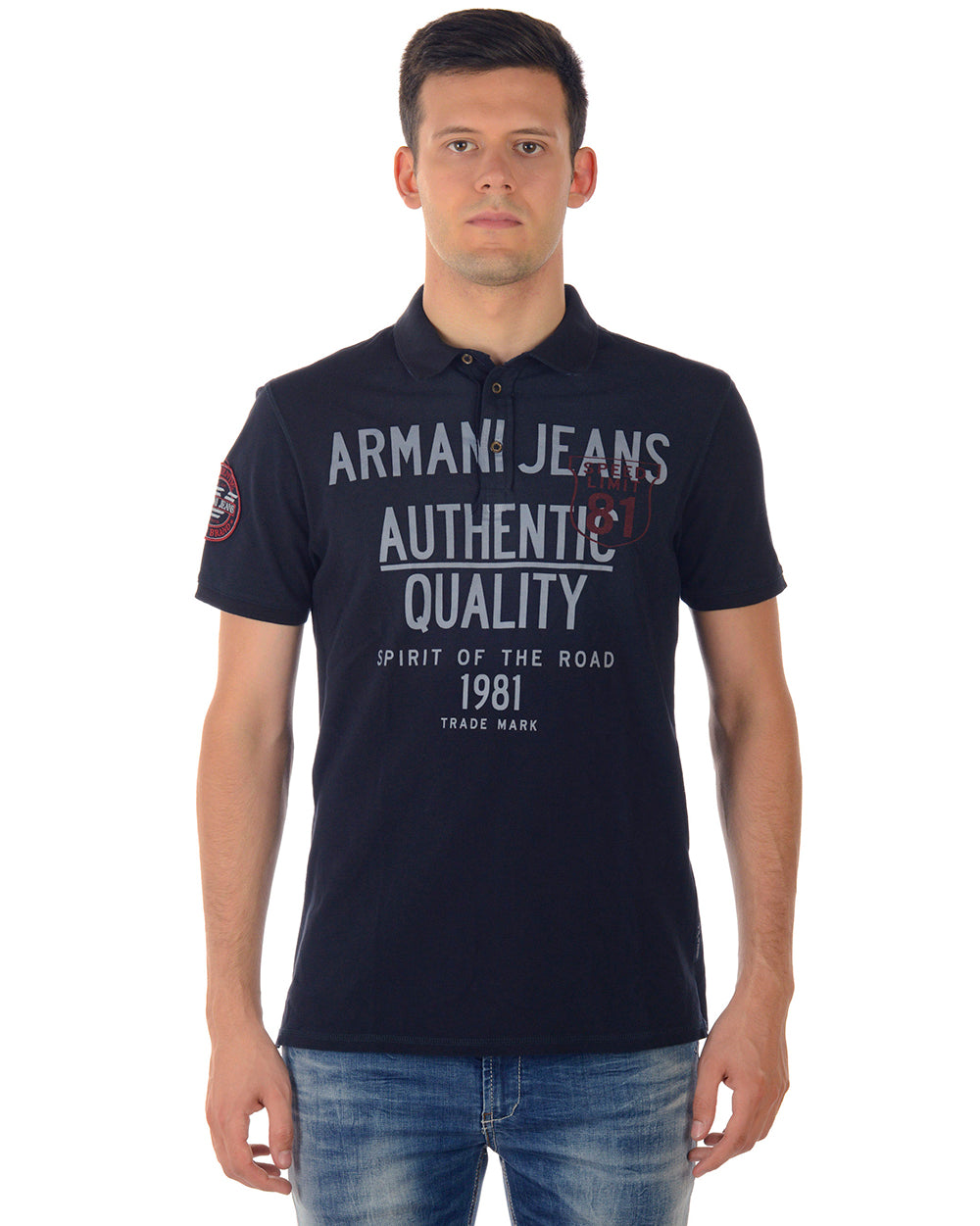 Polo Manica Corta Armani Jeans AJ Blu M