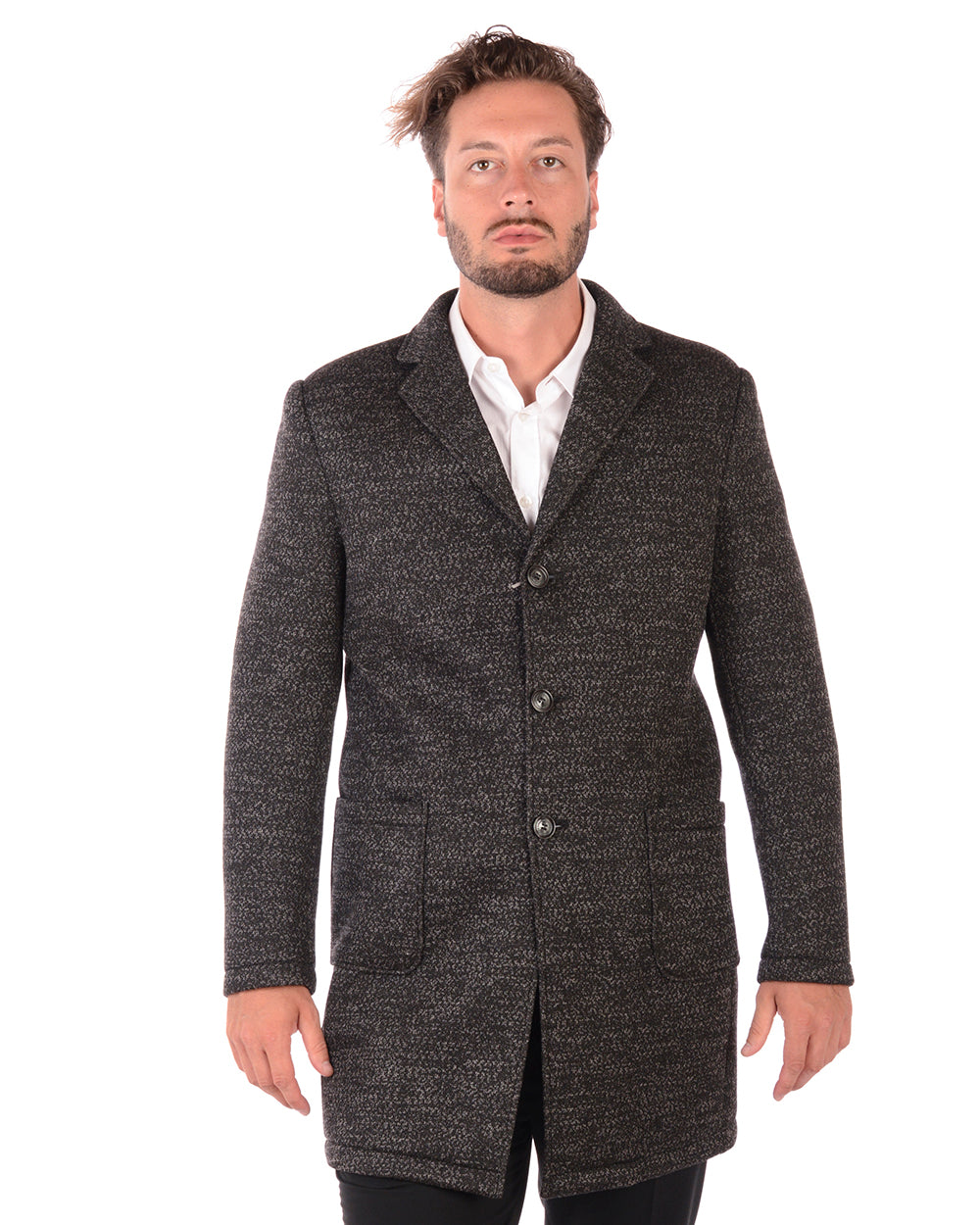 Cappotto Daniele Alessandrini Grigio Scuro