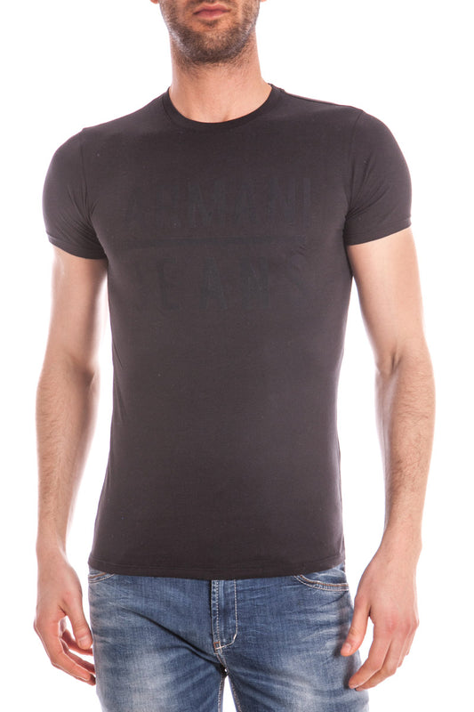 T-shirt in cotone nera Armani Jeans AJ - mem39