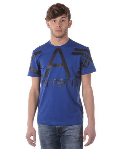 T-shirt Emporio Armani EA7 - Blu Chiaro in Cotone di Alta Qualità
