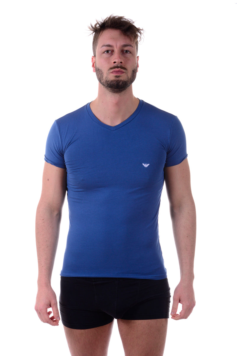 Maglietta Blu Elasticizzata Emporio Armani - mem39