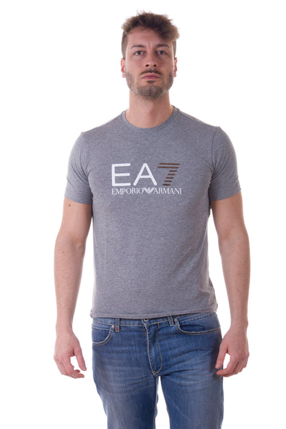 T-shirt Emporio Armani EA7 in Cotone ed Elastan Blu