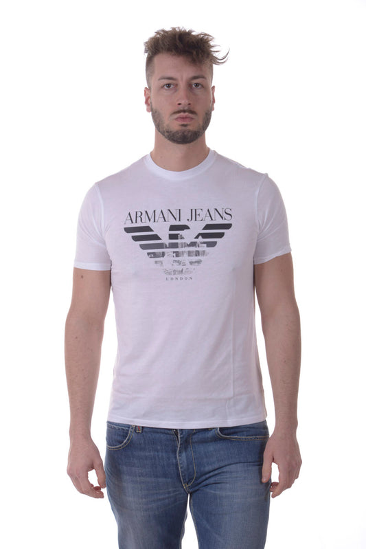 Maglietta Armani Jeans AJ in Cotone Bianco