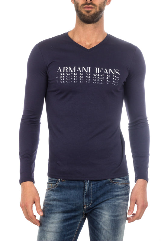Maglietta Manica Lunga Armani Jeans AJ Blu M