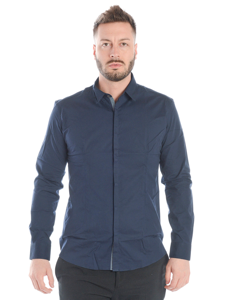 Camicia Blu Eleganza in Cotone - Daniele Alessandrini