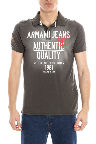 Armani Jeans AJ S Verde M - Polo Manica Corta Regular Fit