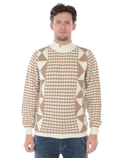 Pullover Maglia Eleganza Beige Daniele Alessandrini