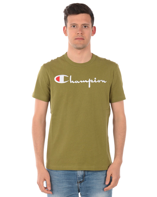 Maglietta Champion Verde Ricamata