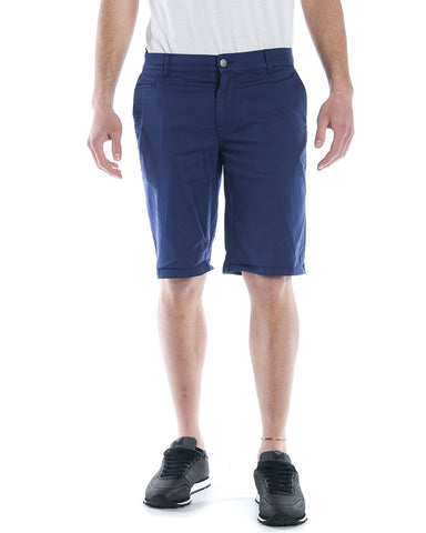 Pantaloni Bermuda Blu Daniele Alessandrini: Stile Sofisticato e Versatile