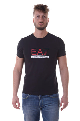 Maglietta Nera Emporio Armani EA7: Stile e Comfort a Manica Corta