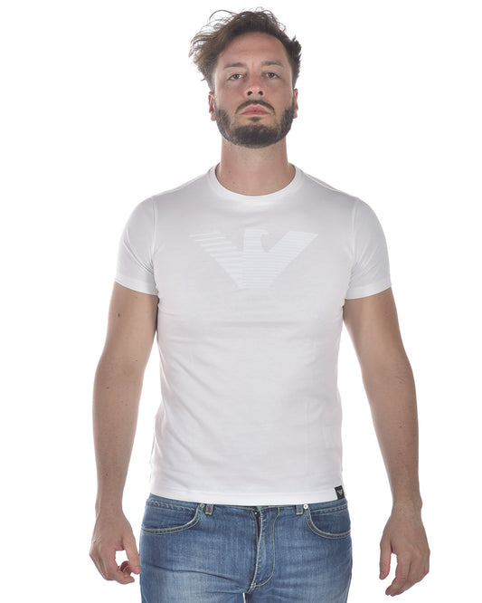 Maglietta Cotone Bianco Emporio Armani - mem39