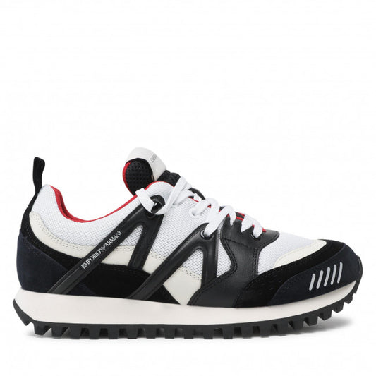 Scarpe Sneakers Emporio Armani Poliammide Nero e Bianco 39,5
