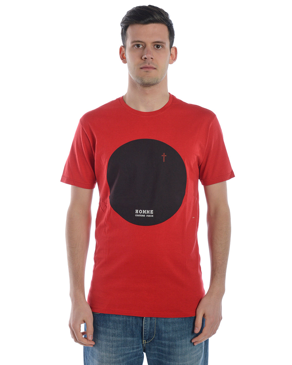T-Shirt Daniele Alessandrini Rossa in Cotone - Stile Casual e Raffinato