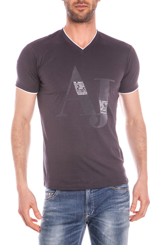 Maglietta Armani Jeans AJ Blu con Logo