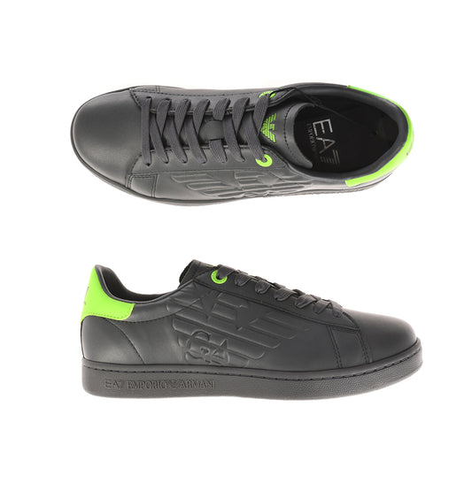 Sneakers Emporio Armani EA7 Pelle Grigio/Verde - mem39