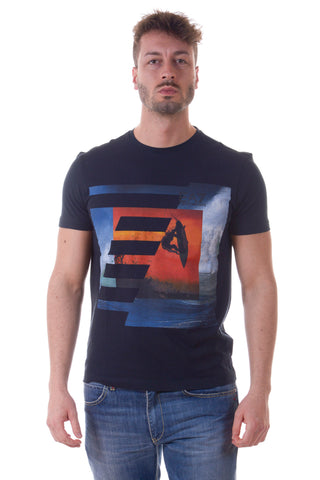 T-shirt Emporio Armani EA7 Blu in Cotone XXL - Stile Impeccabile