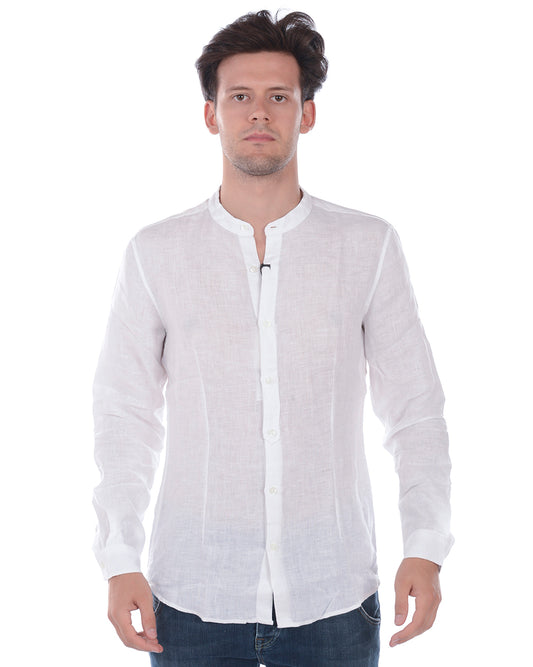 Camicia XL Bianco in Lino by Daniele Alessandrini - mem39