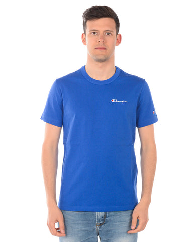 Maglietta Champion Blu con Logo Ricamato - Stile Sportivo ed Elegante