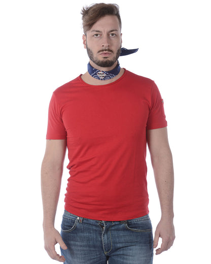 T-shirt Rosso Daniele Alessandrini con Foulard