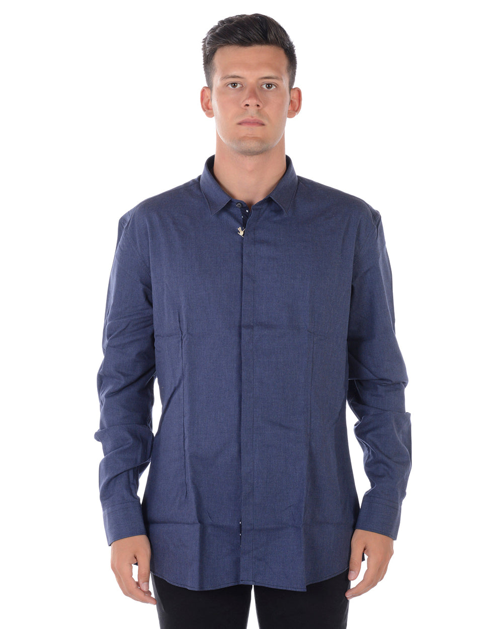 Camicia Blu Eleganza in Cotone - Daniele Alessandrini