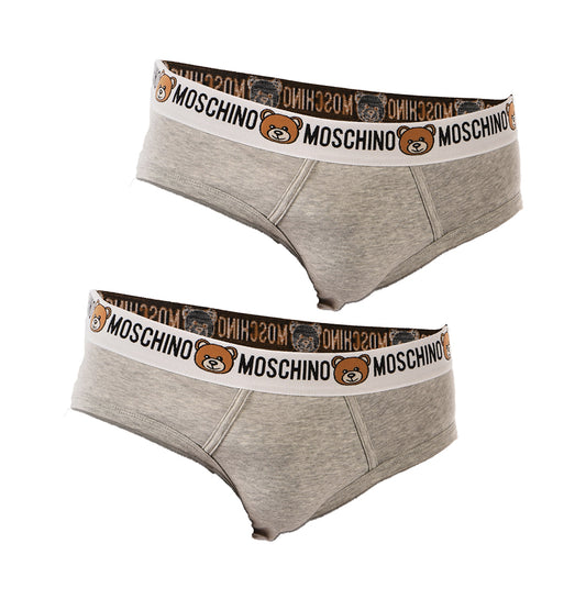 Slip Moschino Underwear Grigi in Cotone Elastan - Taglia M