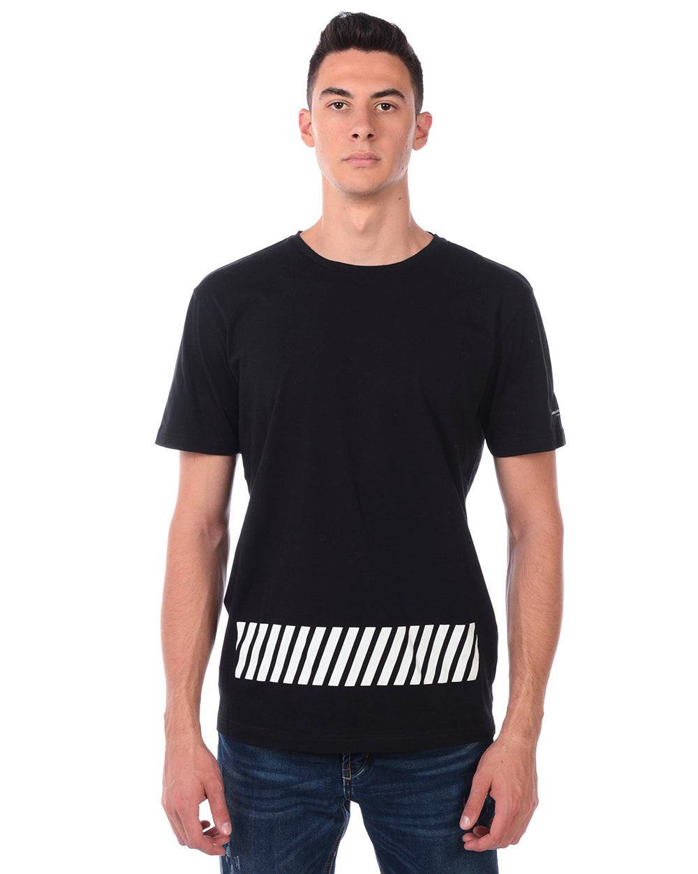 T-shirt Daniele Alessandrini XL Nero in Cotone - Eleganza Casuale
