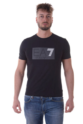 Maglietta Emporio Armani EA7 XL Nero - Eleganza in Cotone Elastan